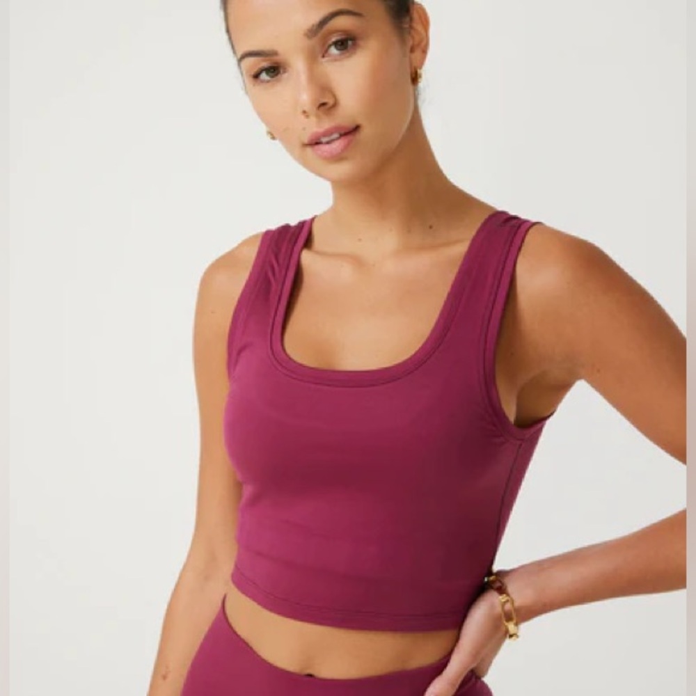 Terez TLC Crop Top in Black Raspberry Size XL NWOT